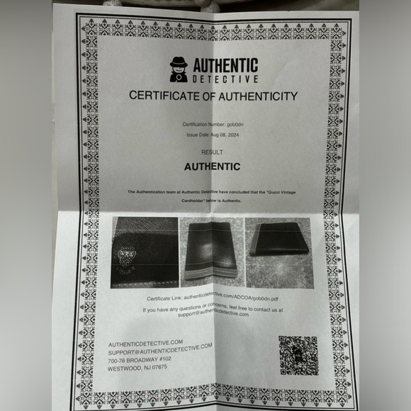 Vintage Gucci Cardholder with COA - Picture 14 of 14